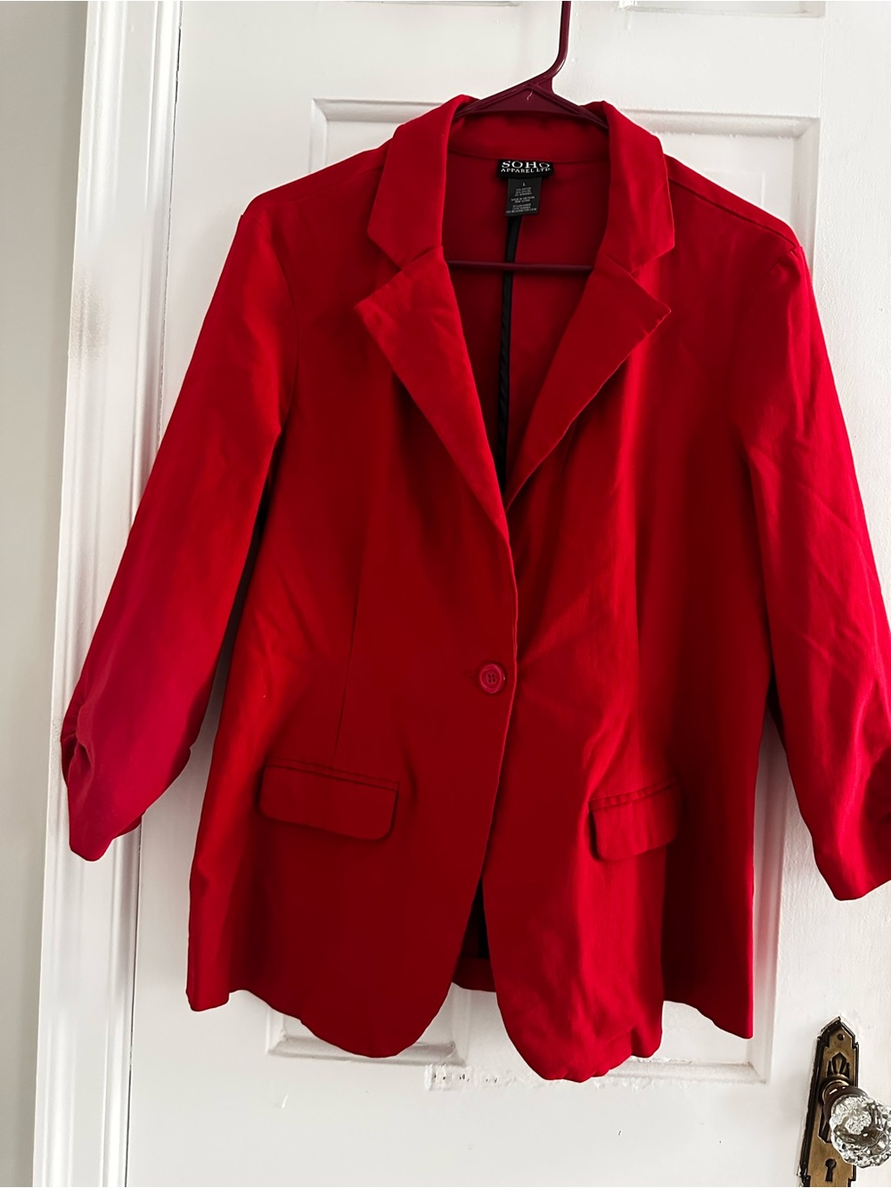 Soho Crimson Single-Button Tailored Blazer - Picture 4 of 8